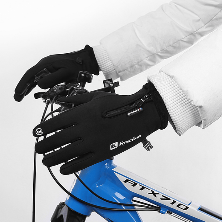 Outdoor Cycling Waterproof Zipper Tactical Gloves - image 4