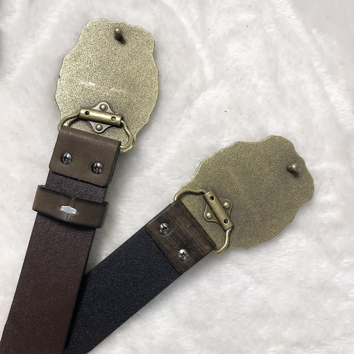 Men's Ancient Longhorn Bull Leather Belt - image 5