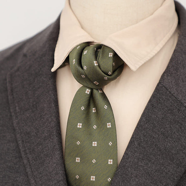 Men's Quiet Spring Green Necktie - Flowers - image 0