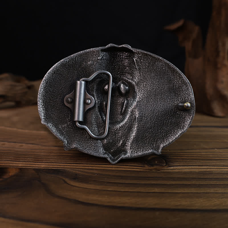 Men's DIY Skull With Cross Guns Buckle Leather Belt - image 1