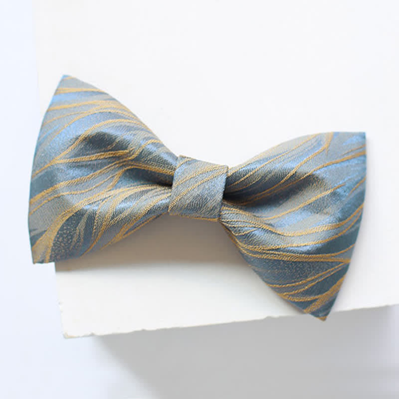 Men's Grayish Blue Spring Breeze Bow Tie - Plain - image 2