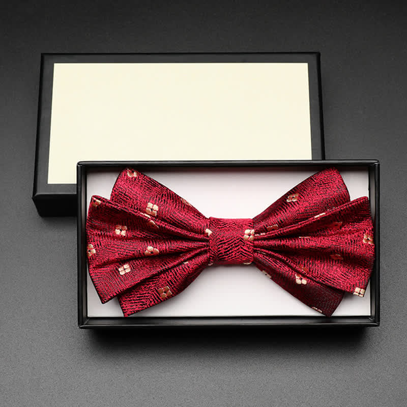 Men's Red Fragrant Tiny Flowers Bow Tie - image 2