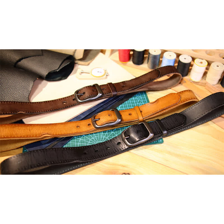 Men's Western Distressed Style Leather Belt - image 6