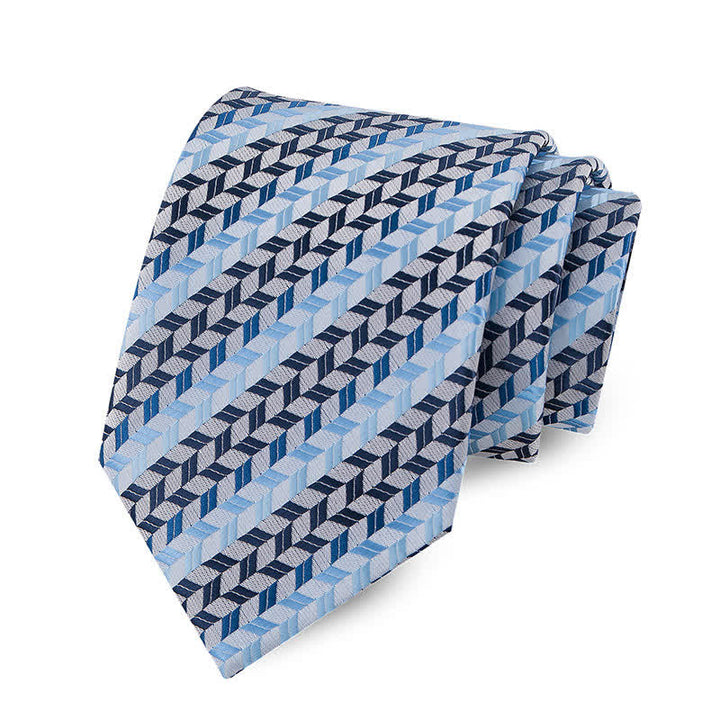 Shades of Blue Men's Creative Geometry Necktie - Shades of Blue - image 0