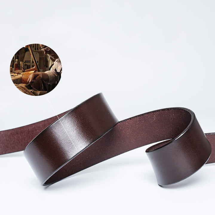 Men's Rock Punk Skeleton Hand Leather Belt - image 8