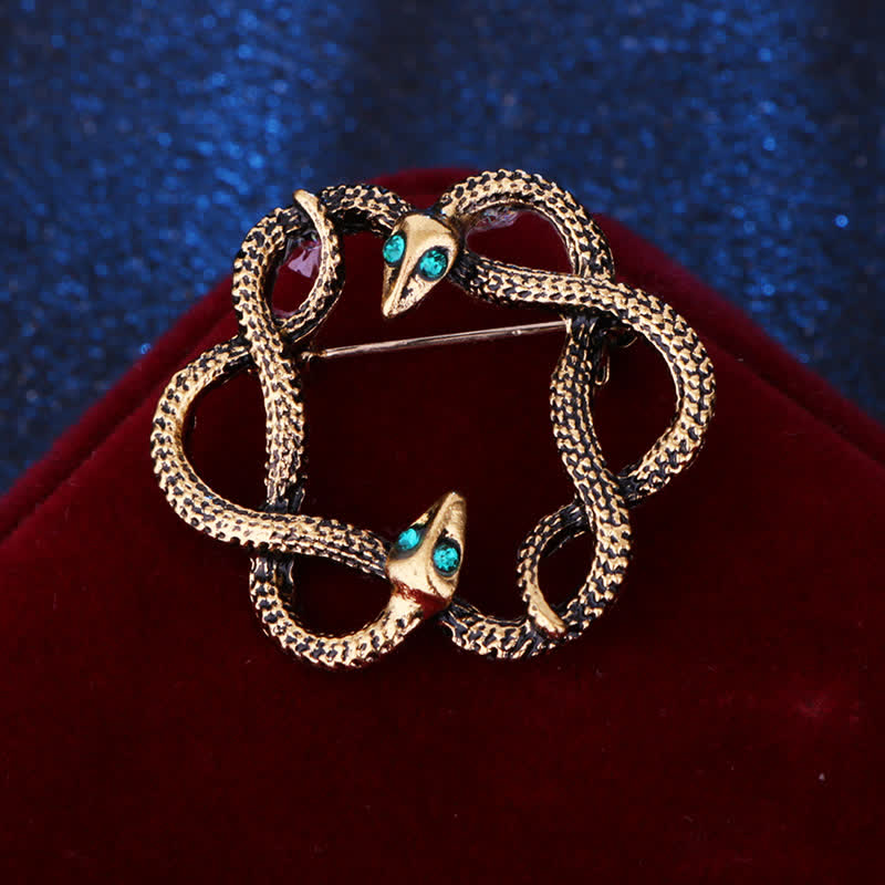 Men's Bending Creep Cobra Snake Brooch - Gold - Style #1 - image 2