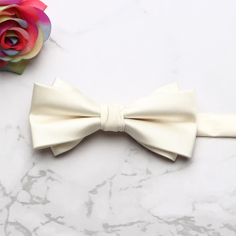 Men's Classic Party Evening Bow Tie - Ivory - image 3