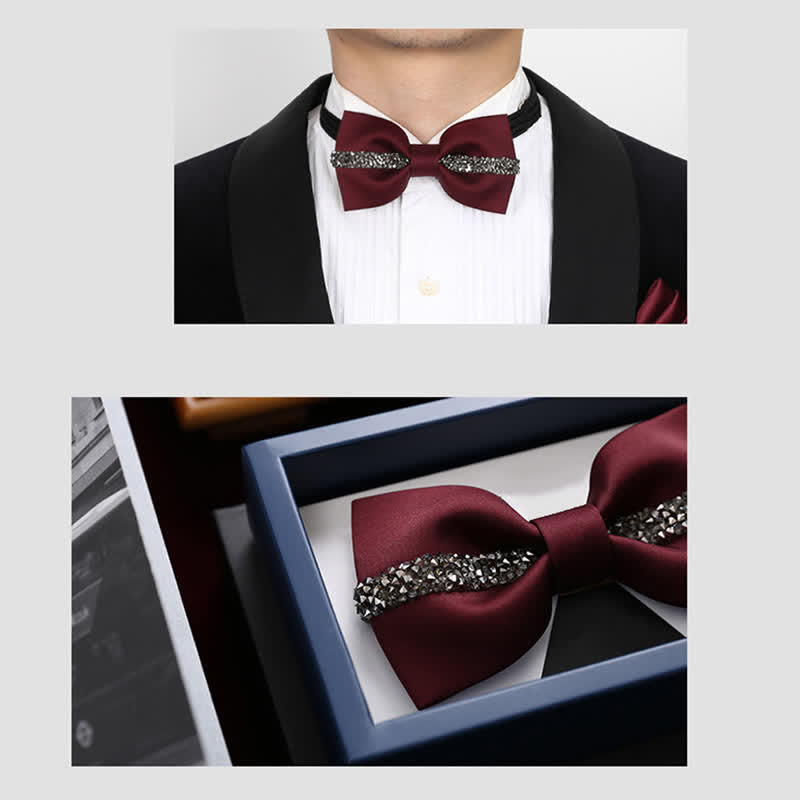 Men's Shining Chain Groom Bow Tie - image 2