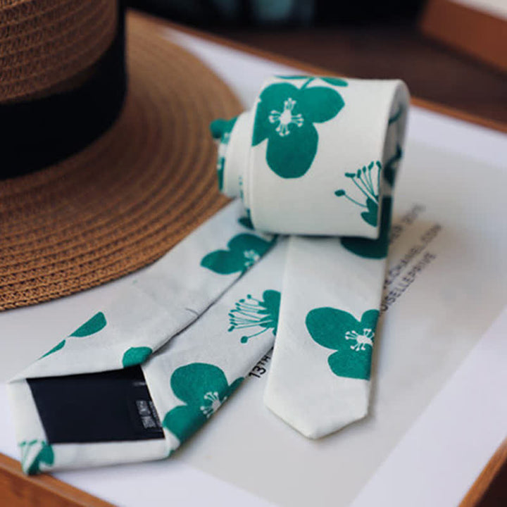 Men's Elegant Floral Skinny Necktie - image 9
