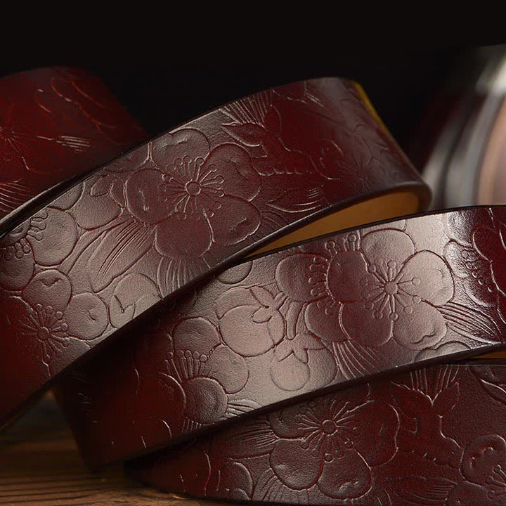 Women's Retro Floral Decorative Leather Belt - image 8