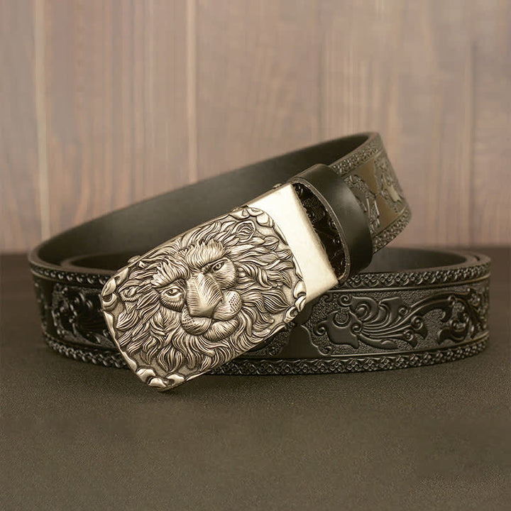 Men's Honor Male Lion Head Leather Belt - image 20