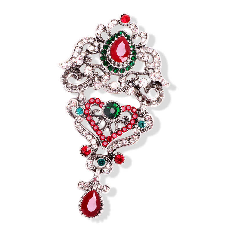 Women's Classical Waterdrop Banquet Brooch - Red - image 4