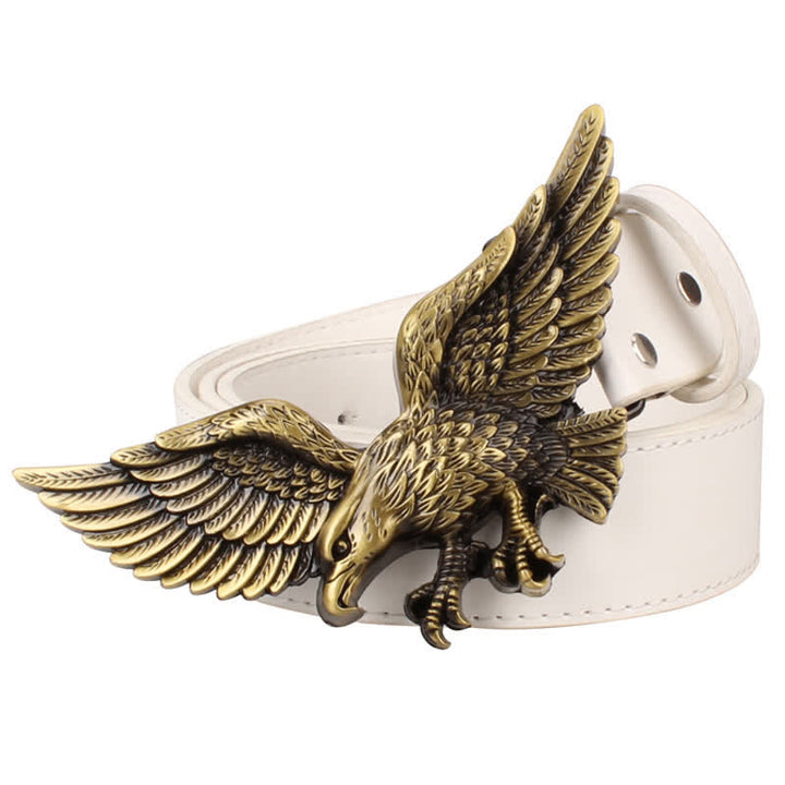 Men's Personality Large Flying Eagle Buckle Leather Belt - image 6