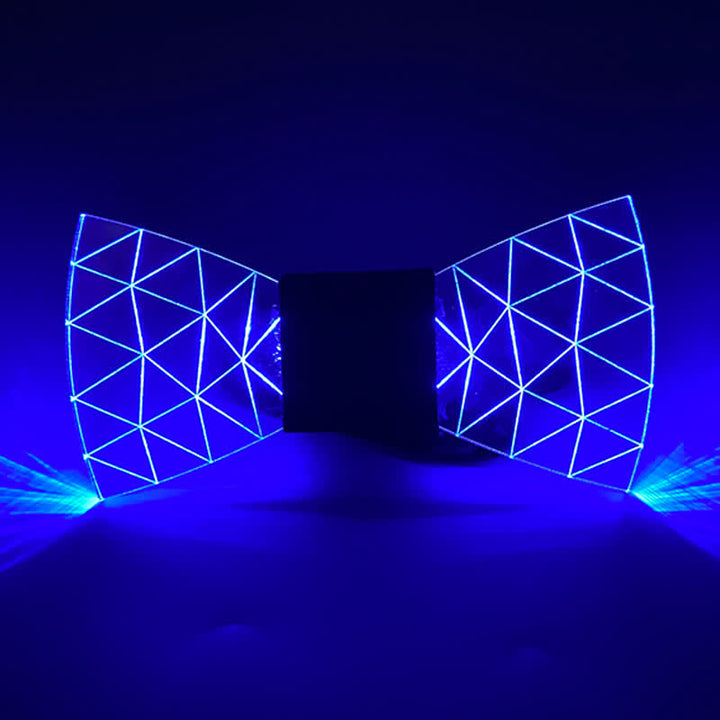 7 Colors Neon LED Diamond Pattern Acrylic Bow Tie - image 1