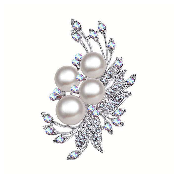 Women's Phoenixes Flower Pearl Brooch - image 5
