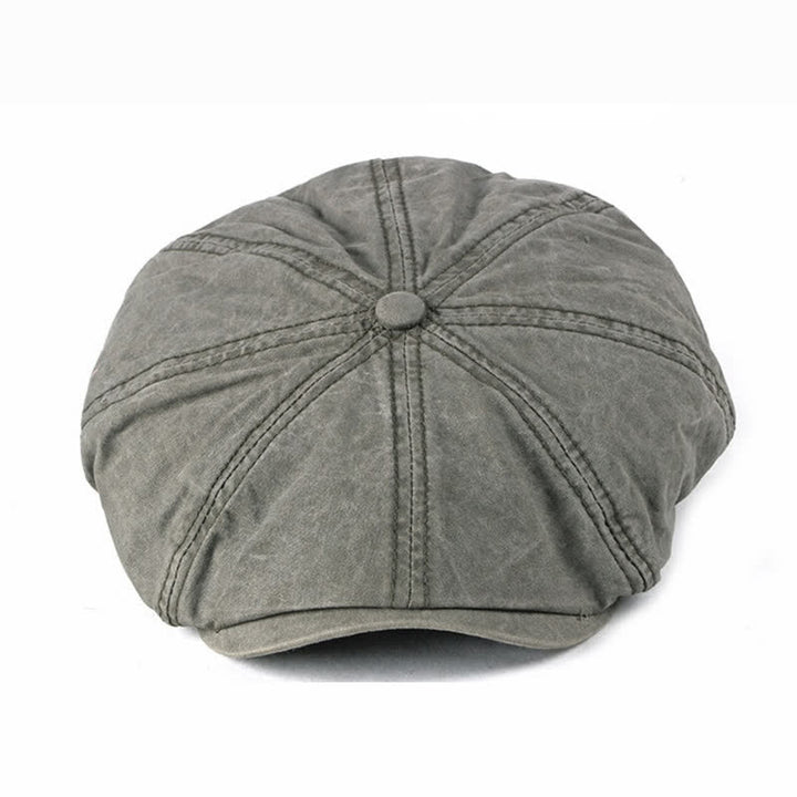 Casual Washed Aged Cotton Beret Cap - image 7