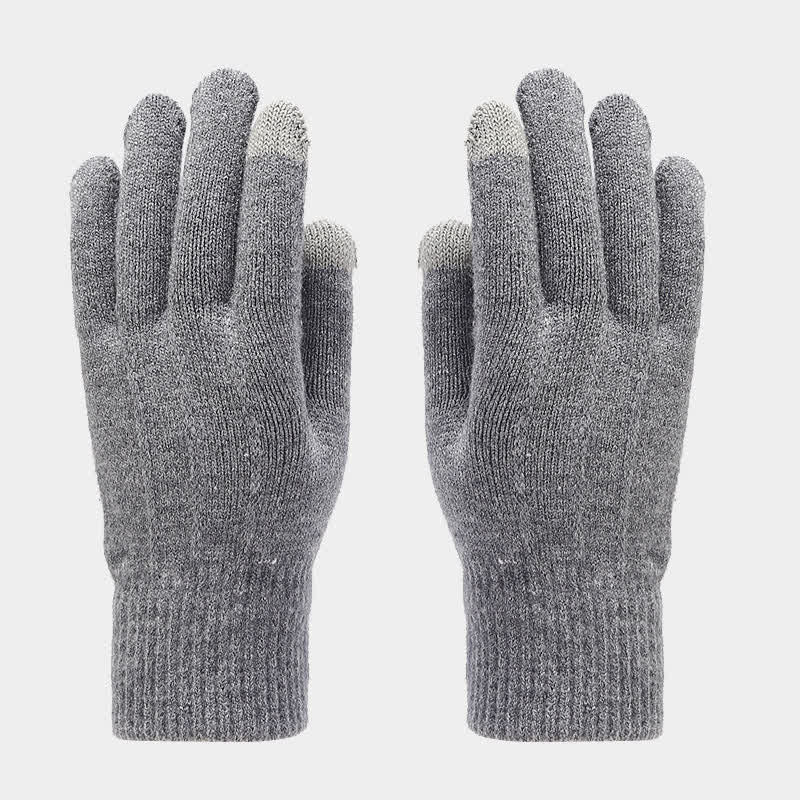 3Pcs Unisex Classic Versatile Hat Scarf Gloves Set - image 3