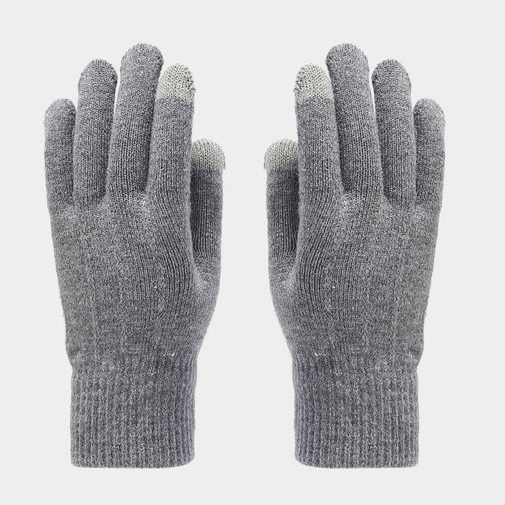 3Pcs Unisex Classic Versatile Hat Scarf Gloves Set - image 3