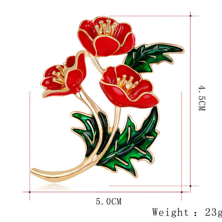 Unisex A Bunch Of Flower Poppy Brooch - image 7