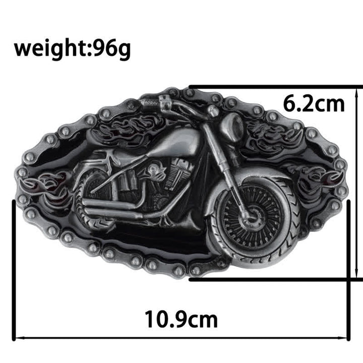 Men's Punk Rock Motorcycle Biker Leather Belt - image 6