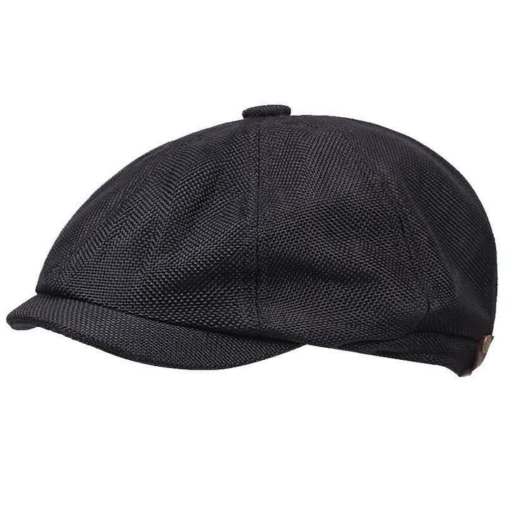 Leisure British Newsboy Octagonal Beret Cap - Black - M (22"-22 7/8") - image 1