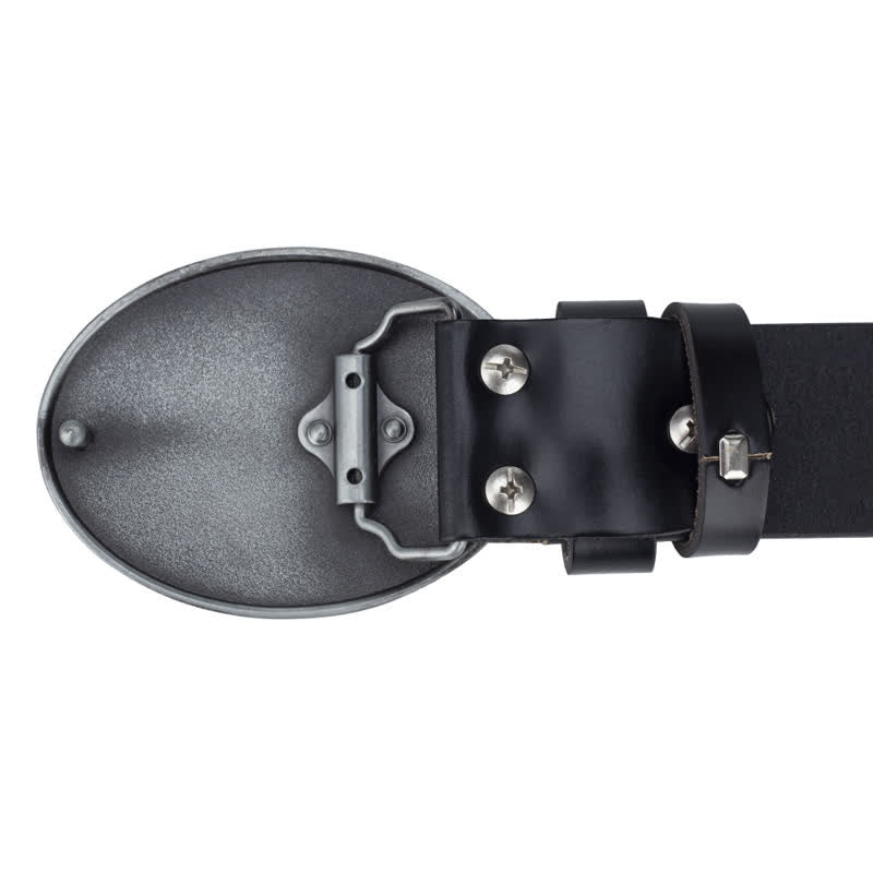 Men's Eagle Spread Wings Patriotic Buckle Leather Belt - image 4
