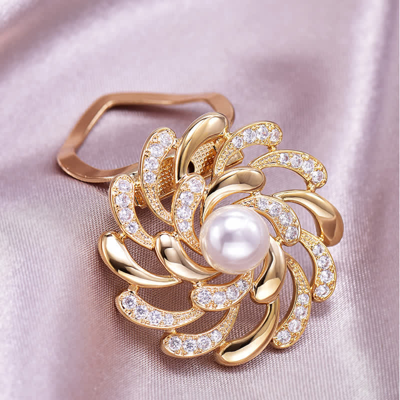 Women's Chrysanthemum Floral Buckle Brooch