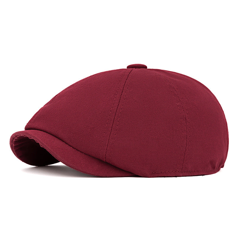 Spring & Summer British Retro Octagonal Hat Beret - Wine - Adjustable (22 1/2"-24") - image 13