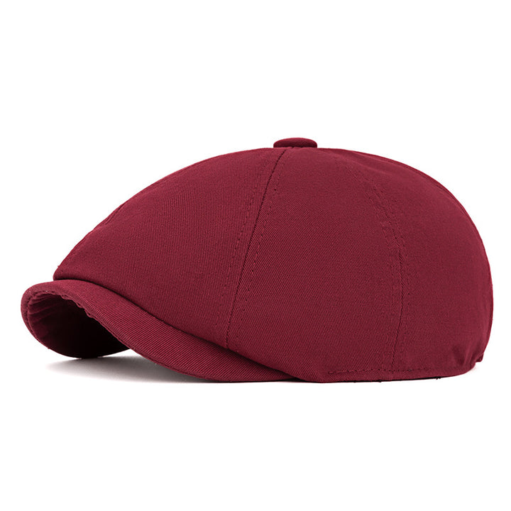 Spring & Summer British Retro Octagonal Hat Beret - Wine - Adjustable (22 1/2"-24") - image 13