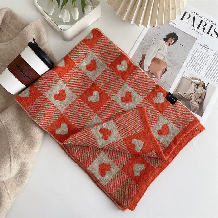 Women's Chunky Love Plaid Double-Sided Scarf - image 14