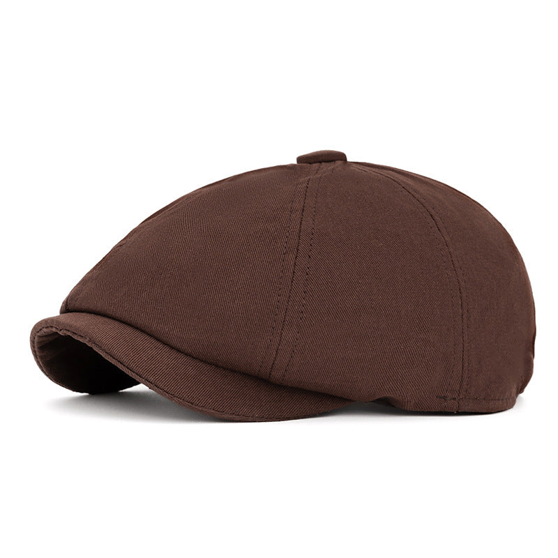 Spring & Summer British Retro Octagonal Hat Beret - Coffee - Adjustable (22 1/2"-24") - image 14