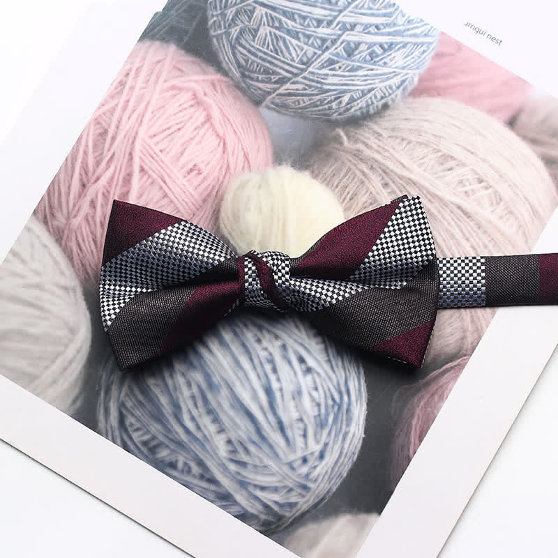Men's Antique Yarn-dyed Jacquard Bow Tie - # 18 - image 21