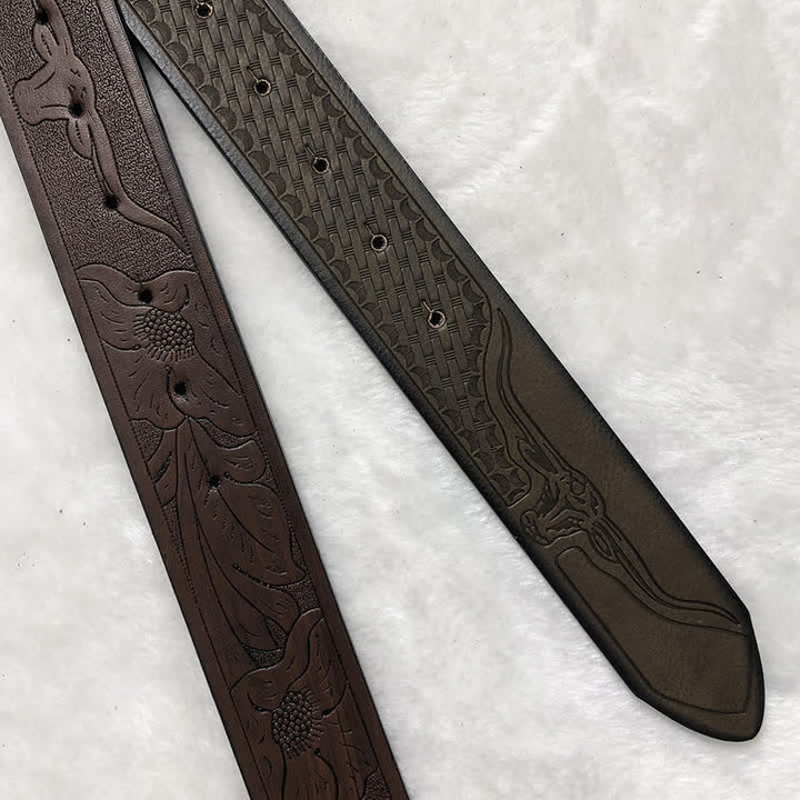 Men's Ancient Longhorn Bull Leather Belt - image 7