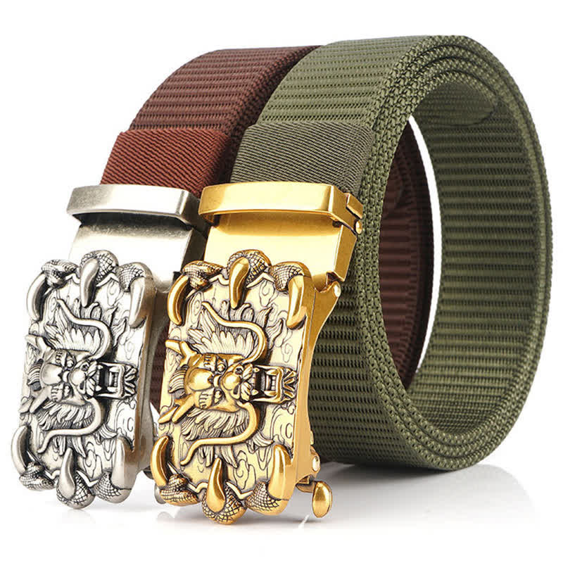 Men's Casual Dragon Decor Nylon Belt - image 1