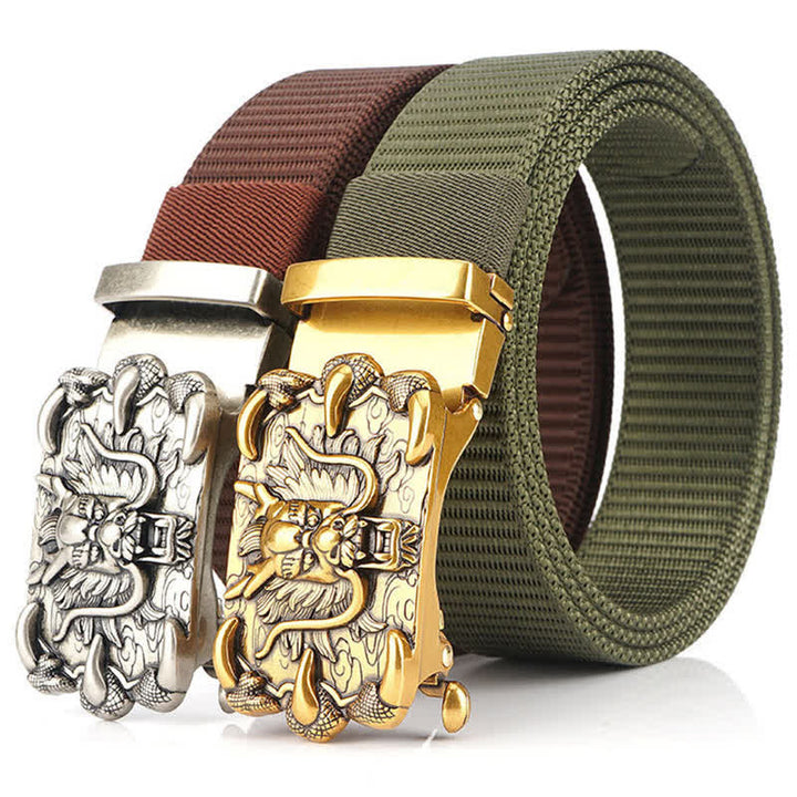 Men's Casual Dragon Decor Nylon Belt - image 1