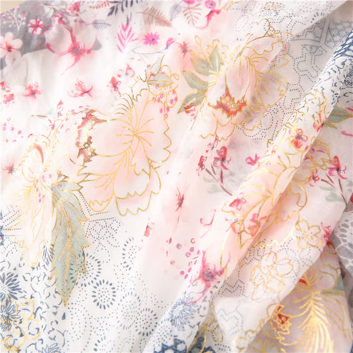 Women's Thin Voile Floral Lace Scarf - image 5