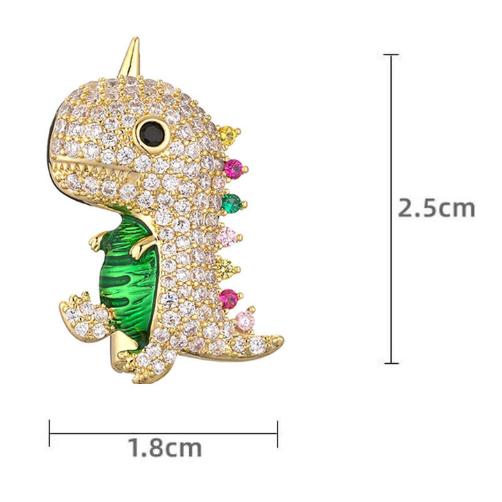 Women's Cartoon Shimmering Dinosaur Brooch - image 6