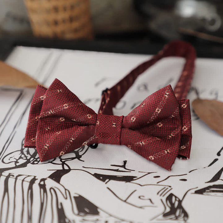 Men's Stylish Striped Dots Bow Tie - Style #8 - image 12