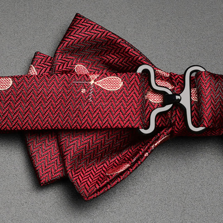 Men's Deluxe Burgundy Tennis Racquet Bow Tie - image 4