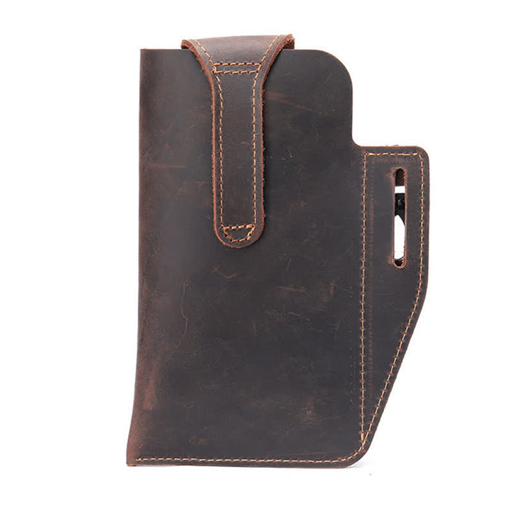 Minimalist Phone Crazy Horse Leather Belt Bag - image 5
