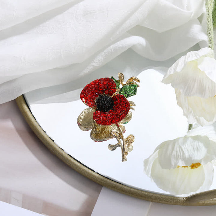 Women's Alive Poppy Safflower Brooch - image 5
