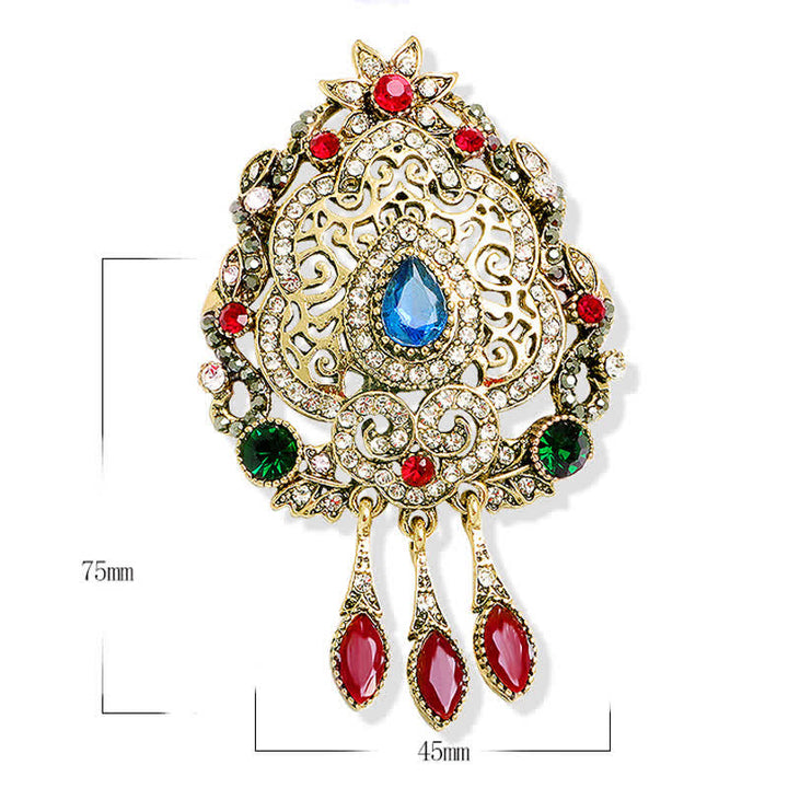 Women's Exotic Bohemian Waterdrop Brooch - image 5