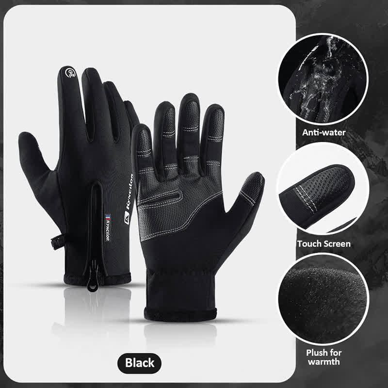 Outdoor Cycling Waterproof Zipper Tactical Gloves - image 1