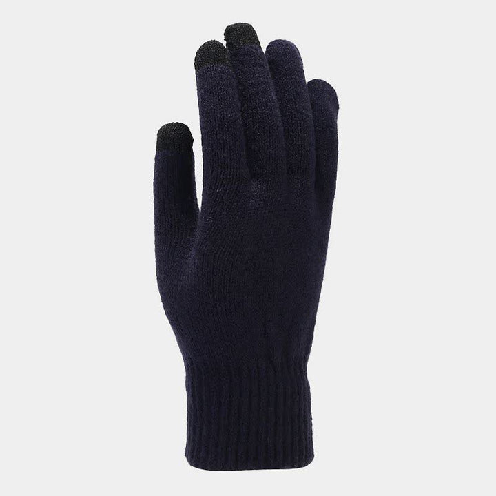 3Pcs Unisex Solid Color Twill Hat Scarf Gloves Set - image 3