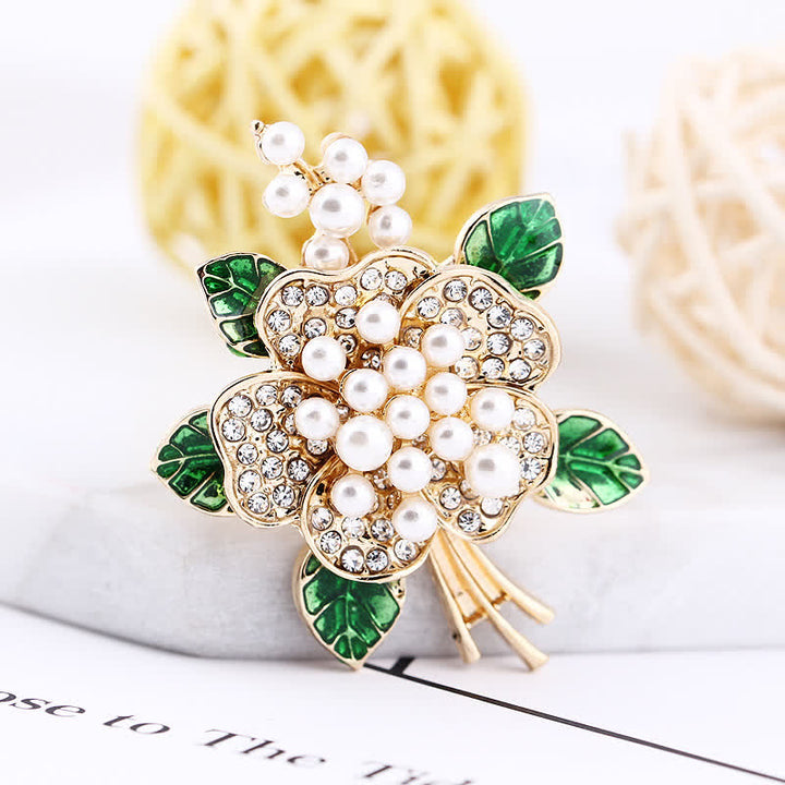 Women's Pearl Stamens Floral Brooch - image 2