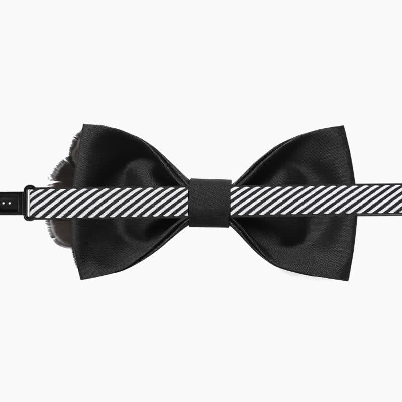 Black & Blue Magpie Feather Bow Tie - image 4