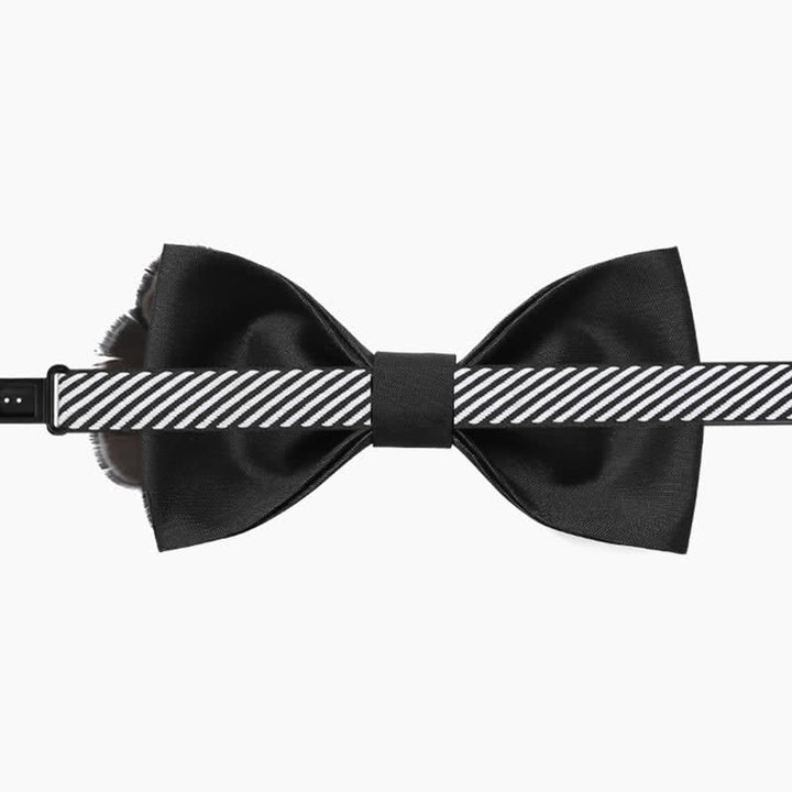 Black & Blue Magpie Feather Bow Tie - image 4