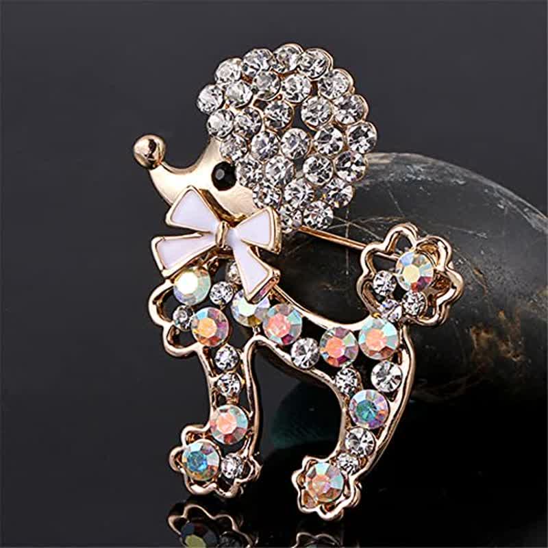 Women's Bowknot Puppy Poodle Brooch - image 3