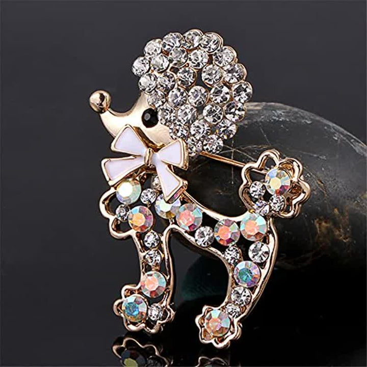 Women's Bowknot Puppy Poodle Brooch - image 3