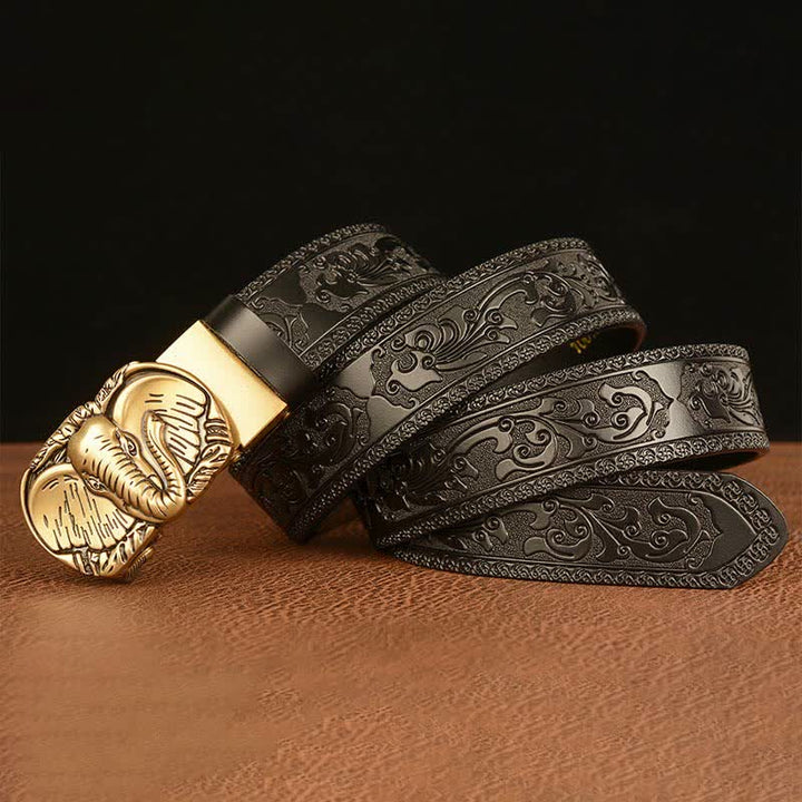 Men's Big-Eared Elephant Leather Belt - image 10